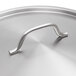 A close-up of a Vigor stainless steel lid handle.