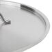 A Vigor stainless steel lid with a metal handle.