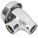 A chrome plated T&amp;S vacuum breaker assembly with a round cap and nozzles.