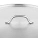 A Vigor stainless steel lid with a handle.