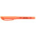 A Bic Brite Liner Fluorescent Orange highlighter pen with a chisel tip.