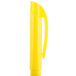 A yellow container with a yellow lid holding Bic Brite Liner yellow highlighter pens.