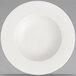 A Villeroy & Boch white bone porcelain deep plate with a white rim.
