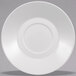 A Villeroy & Boch white bone porcelain saucer with a white rim and circle in the center.