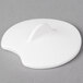 A white Villeroy & Boch porcelain lid with a small hole.