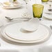 A Villeroy & Boch white bone porcelain bowl on a table with food