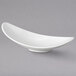 A Villeroy & Boch white bone porcelain bowl with a curved edge.