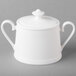 A Villeroy & Boch white bone porcelain sugar bowl with a lid.
