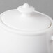 A Villeroy & Boch white bone porcelain sugar bowl with a lid.