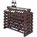 A Franmara wooden wine rack filled with wine bottles.