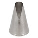 A close-up of an Ateco St. Honore large piping tip, a metal cone with a small hole in it.