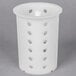A white plastic container with holes for the Metro SmartWall G3 Dish Wash Task Station Kit.