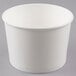 A white Choice paper food cup on a gray background.