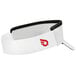 A white Headsweats visor with a red logo on the front.