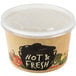 A white Choice paper container with a vented lid for hot food.