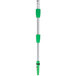 An Unger green and silver telescopic pole with a green handle.