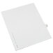 A white rectangular paper with a metal tab on the side.