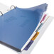 A close-up of a Avery 5-tab plastic divider set with colorful tabs.