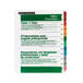 A package of Avery Table 'n Tabs multi-color dividers with a green and white tab that says office.