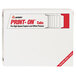 A white box with red labels for Avery Print-On Customizable 5-Tab Dividers.