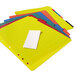 A group of colorful files with Avery 5-tab dividers.