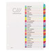 Avery Ready Index 26-Tab A-Z Multi-Color Customizable Table of Contents Dividers with rainbow tabs.