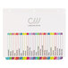 A white plastic file folder with Avery multi-color tabs.