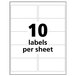 A package of Avery white UltraDuty GHS chemical labels for pigment-based inkjet printers.