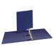 A blue Avery Durable View binder with metal rings.