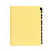 A yellow file with Avery red leather tabs.