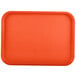 An orange rectangular plastic tray.