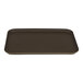 A rectangular brown Cambro Treadlite non-skid tray.