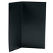 A black rectangular Menu Solutions wine list cover with a folded page showing inside.