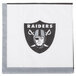 A Creative Converting Las Vegas Raiders beverage napkin with a logo on it.