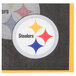 A Creative Converting Pittsburgh Steelers beverage napkin with the team logo.