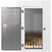 The metal door of a Leer 4X8CP Cold Wall Refrigerated Transport.