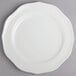 A Villeroy & Boch white porcelain round platter with a small rim.