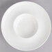 A white porcelain Villeroy & Boch deep plate with a white rim and a hole in the middle.