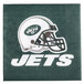 A Creative Converting New York Jets luncheon napkin with a helmet on it.