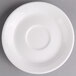 A white Villeroy & Boch porcelain saucer with a circle on it.