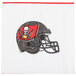 A white 2-ply luncheon napkin with a Tampa Bay Buccaneers football helmet on it.
