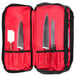 A Mercer Culinary knife case holding knives.