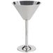 An American Metalcraft stainless steel martini glass server with a silver metal base.