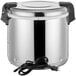 A stainless steel Town electric rice warmer with black cords.