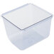 A clear plastic container with a white border and a lid.