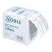 A white dispenser carton of 500 self-adhesive Noble Safe Food Handling labels.