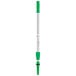 A white and green Unger telescopic pole with a green and silver ErgoTec locking cone handle.
