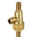 A brass Cooking Performance Group gas valve with a threaded nozzle.