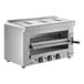 A stainless steel Cooking Performance Group infrared salamander broiler with knobs.