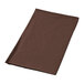 A chocolate brown Hoffmaster paper dinner napkin on a white background.